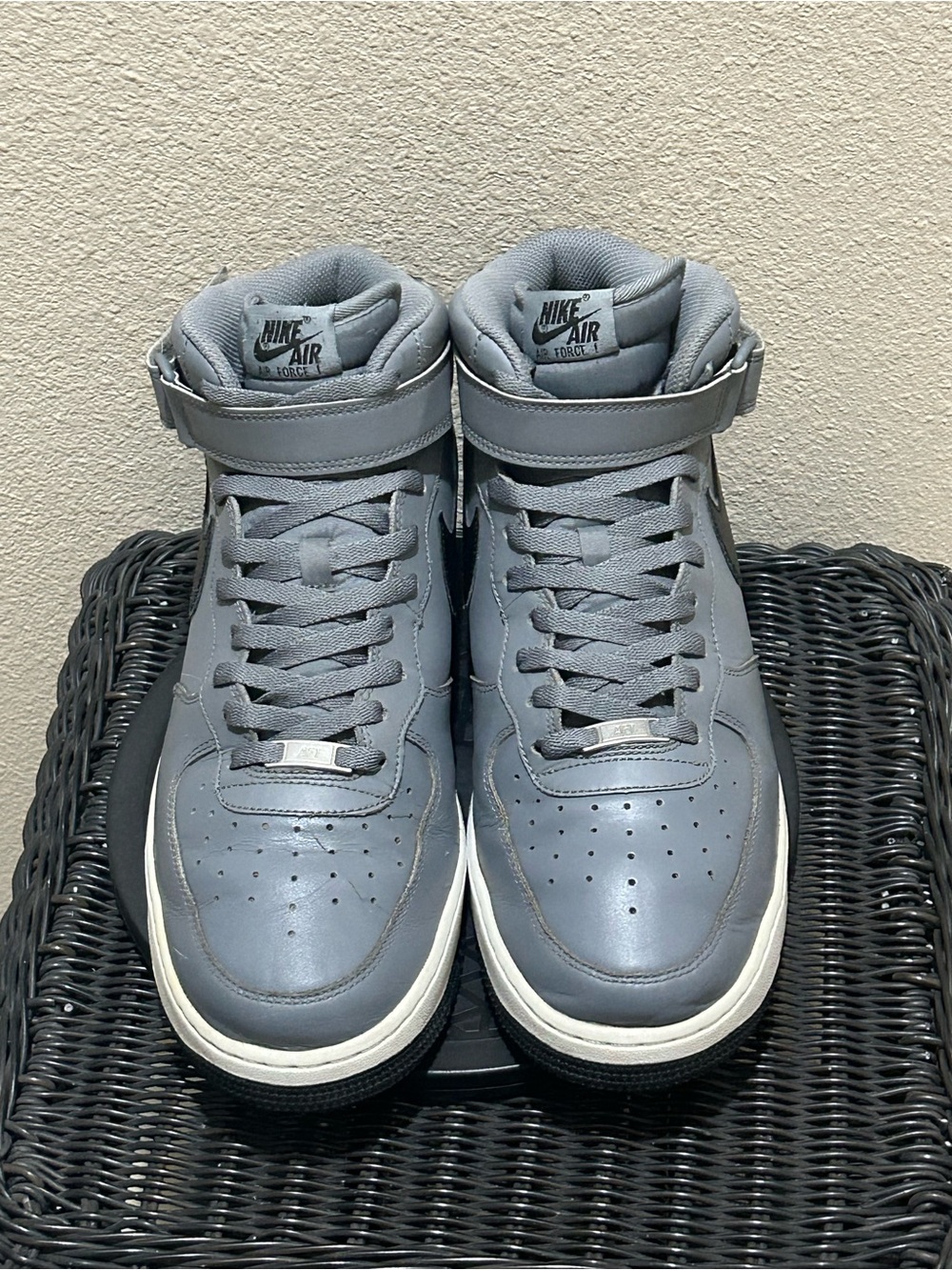 Size 12 Nike Air Force 1 Mid ‘07 Cool Grey 315123-026 - Picture 3 of 9